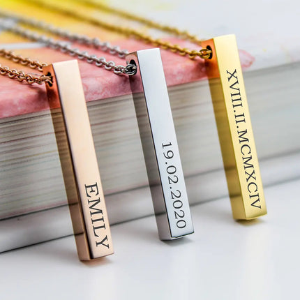 Personalised Name Bar Necklace