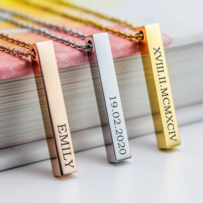 Personalised Name Bar Necklace