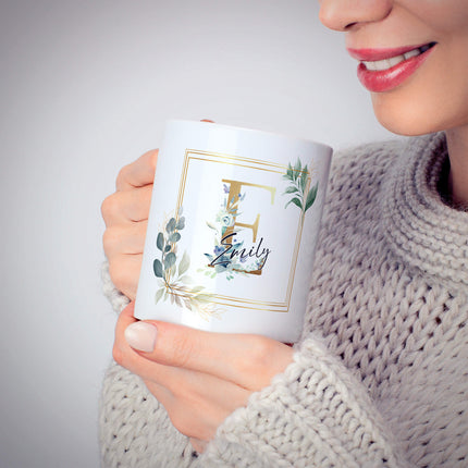 Personalised floral mug