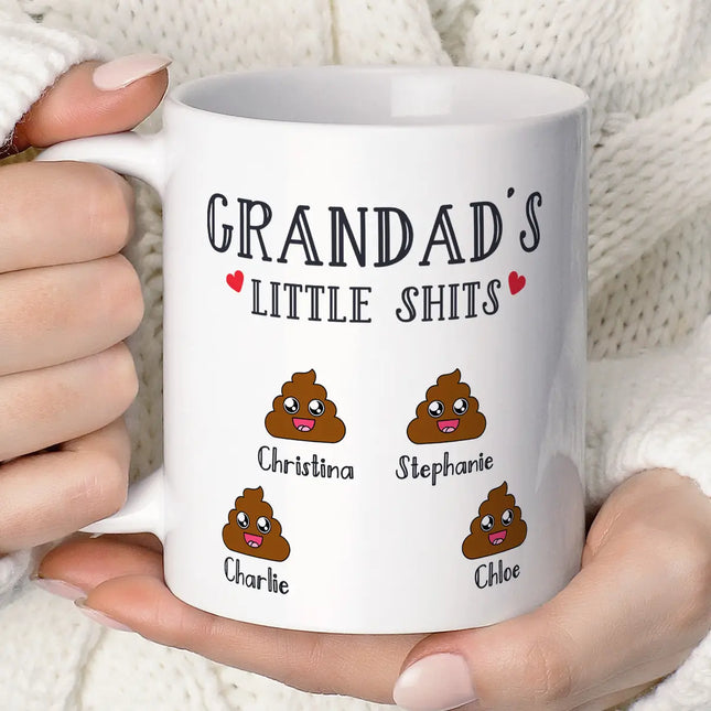 Personalised Grandad's Little Turds Mug