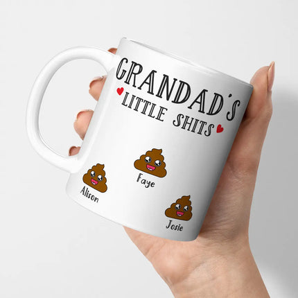 Personalised Grandad's Little Turds Mug