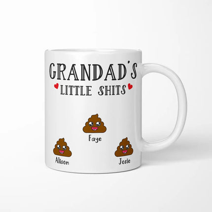 Personalised Grandad's Little Turds Mug