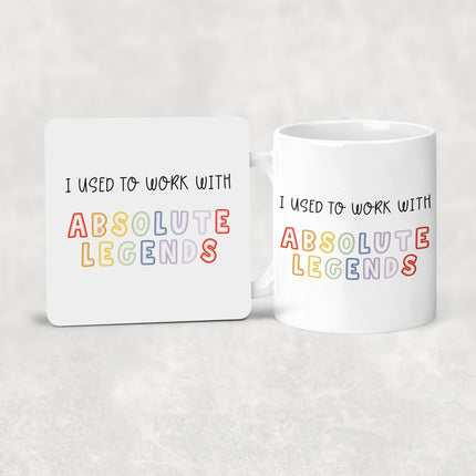 Coffee Mug and Coaster Set with Funny Quote For Leaving