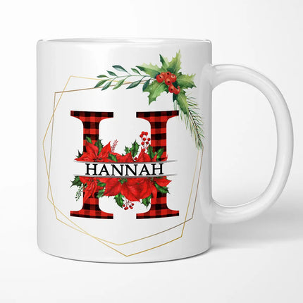 Personalised Christmas Initial Name Mug Gift for Christmas