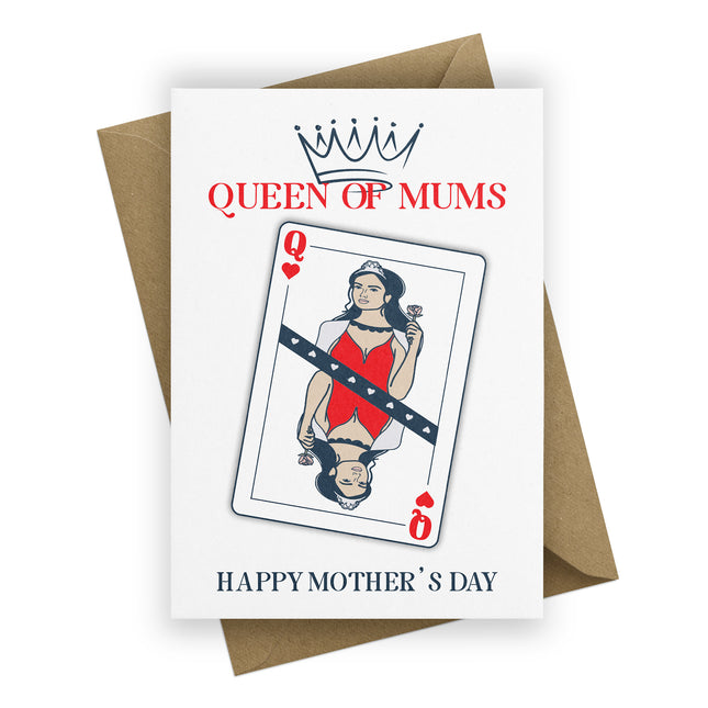Playing Card Mother's Day Card - Queen of Mums